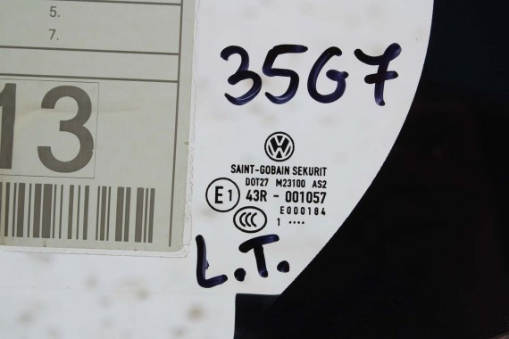 VW GOLF 7 VII SZYBA DRZWI LEWE 5G6845213 lewa tył tylna 5G6845213B 5G6 845 213  rok 2011 zielony  E1 AS2 drzwiowa 5G 5G4 5G6 FL