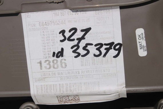 VW GOLF VI KOMBI BOCZEK BOCZKI DRZWI drzwiowe tapicerka variant 5K 5K9 mocca welur 1K4867011 1K4867012 1K9867211 1K9867212