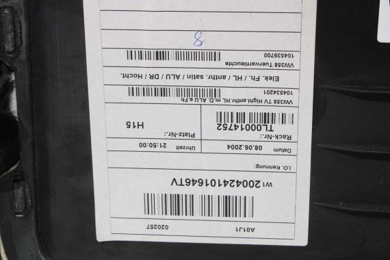 VW TOURAN BOCZEK BOCZKI DRZWI drzwiowe tapicerka antarcyt welur 1T1867011 1T1867012 1T0867211 1T0867212 1T1867011 1T1867012 1T0