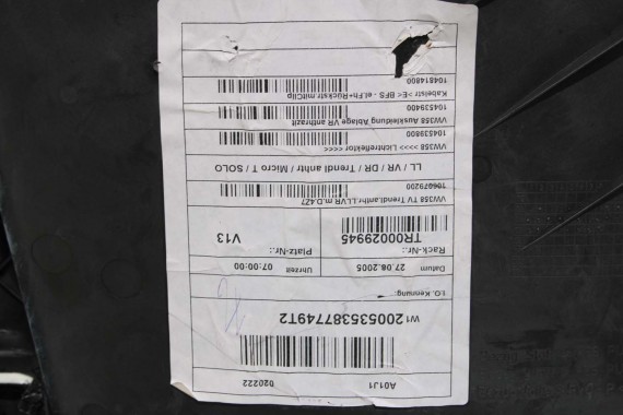 VW TOURAN BOCZEK BOCZKI DRZWI drzwiowe tapicerka antarcyt welur 1T1867011 1T1867012 1T0867211 1T0867212 1T1867011 1T1867012 1T0