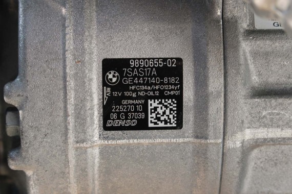 BMW X6 G06 POMPA KLIMATYZACJI 9890655 KLIMY SPRĘŻARKA KOMPRESOR 7SAS17A 64529890655 6861436 6861434 6826881 6995918 9384630 X7