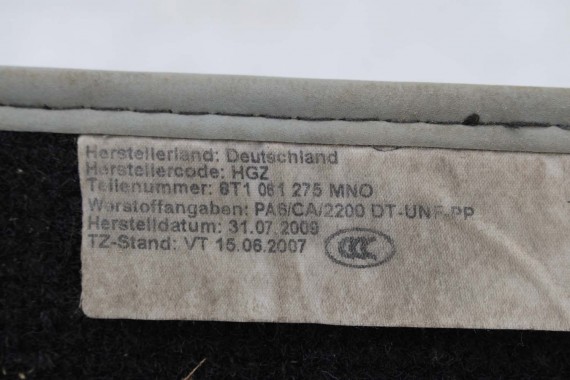 AUDI A5 DYWANIKI PODŁOGI DYWANIK 8T1061275 8K1863691B wycieraczki 8T1 061 275 8T 8K1863691F 8K1863691H  8T1061275 8T1061275