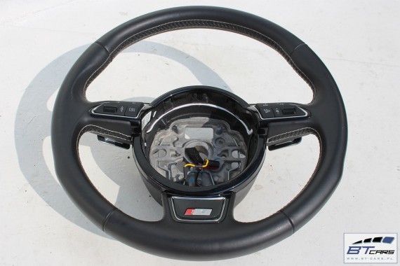 AUDI A8 S8 KIEROWNICA + BIEGI 4H0419091K 4H0419091AN podgrzewana Kolor: IWJ - czarny (soul) srebrny 4H0 419 091 K D4 4H0419091K