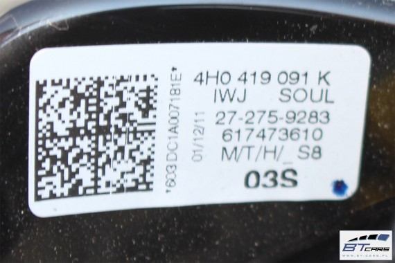 AUDI A8 S8 KIEROWNICA + BIEGI 4H0419091K 4H0419091AN podgrzewana Kolor: IWJ - czarny (soul) srebrny 4H0 419 091 K D4 4H0419091K