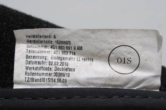AUDI A6 A7 DYWANIKI PODŁOGI 4G1863691 4G0864450 wycieraczki 4G0864450 4G1 863 691 9AM czarny 4G1863691 4G0864450 4G1863691 4G C7