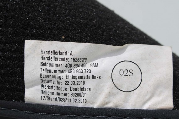 AUDI A6 A7 DYWANIKI PODŁOGI 4G1863691 4G0864450 wycieraczki 4G0864450 4G1 863 691 QA5 czarny 4G1863691 4G0864450 4G1863691 4G C7