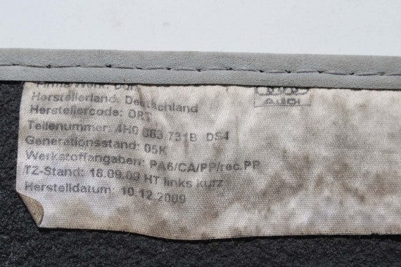 AUDI A8 DYWANIKI wykładziny wycieraczki 4H1863691C PODŁOGI 4H 4H1863691C 4H1863691 4H1863719D 4H1863720D 4H0863731B 4H0863732B