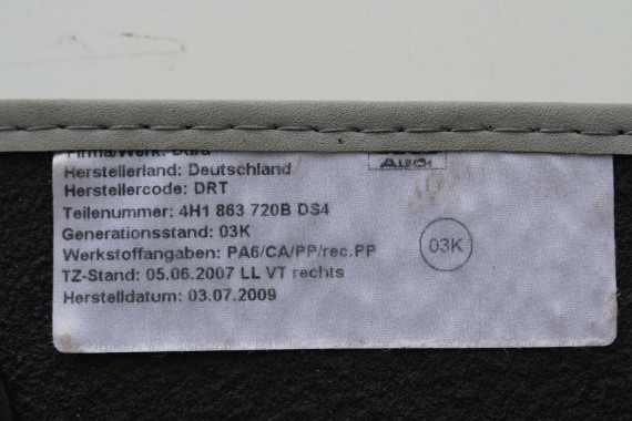 AUDI A8 DYWANIKI wykładziny wycieraczki 4H1863691C PODŁOGI 4H 4H1863691C 4H1863691 4H1863719D 4H1863720D 4H0863731B 4H0863732B