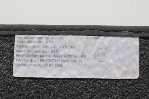 AUDI A8 DYWANIKI wykładziny wycieraczki 4H1863691C PODŁOGI 4H 4H1863691C 4H1863691 4H1863719D 4H1863720D 4H0863731B 4H0863732B