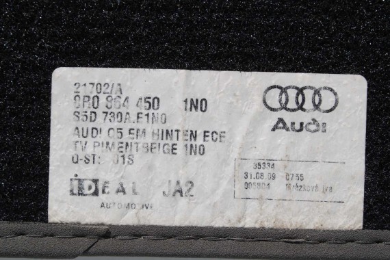 AUDI Q5 DYWANIKI WYCIERACZKI PODŁOGI 8R1863691 8R1 863 691 8R kolor JN0 beż DYWANIKÓW 8R1863691 8R0864450 8R1863691B 8R1863691D