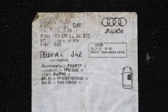 AUDI A3 CABRIO DYWANIKI WYKLADZINY PODŁOGI 8V1863691 8V7864451 8V1864435 wycieraczki 8V1863691C SQ1 8V7863452 8V7 864 451 8V GK6