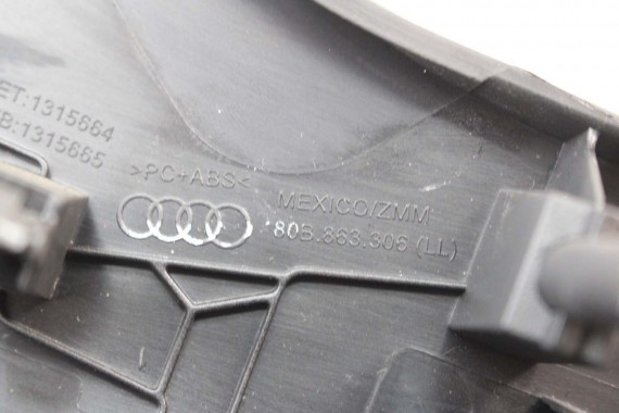 AUDI Q5 WYKOŃCZENIE TUNELU 80B863305 80B863306 80B863306 ŚRODKOWEGO TAPICERKA 6PS czarny 80A FY 80B863305B 80B863306B 80B863305
