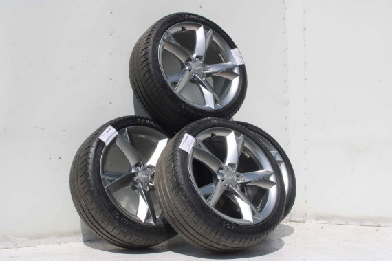 AUDI A4 A5 FELGI 19 cali OPONY KOŁA felga 8T0601025CK 8.5J*19H2 ET32 opona Michelin Pilot Sport 37 255/35/19 96Y lato 8K B8 8T