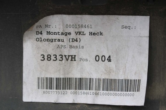 AUDI A8 LX7U 4H TYŁ ZDERZAK tylny + KLAPA BAGAŻNIKA D4 4H0 2010-14 Kolor: 4N4N Szary 4H0807511 4H0807521 4H0827023B 4H0827023