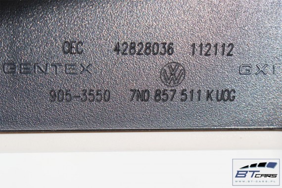 VW PASSAT CC LUSTERKO WEWNĘTRZNE 7N0857511K wsteczne 7N0 857 511 K UOG - czarny satynowy / biały