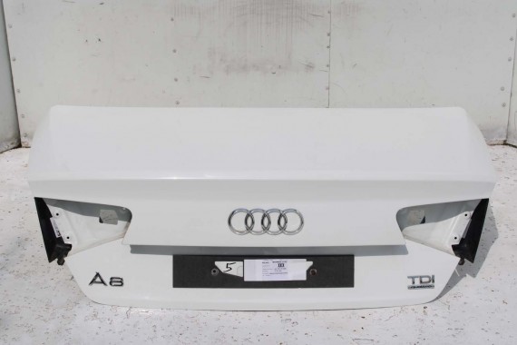 AUDI A8 4H D4 LY9C TYŁ ZDERZAK tylny + LAMPY KLAPA BAGAŻNIKA + LAMPY lampa ledy LED 4H 4H0 D4 Kolor: LY9C - biel ibisa KOMPLETNY