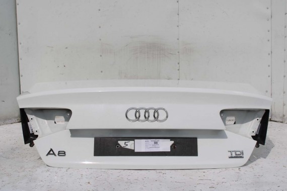 AUDI A8 4H D4 LY9C TYŁ ZDERZAK tylny + LAMPY KLAPA BAGAŻNIKA + LAMPY lampa ledy LED 4H 4H0 D4 Kolor: LY9C - biel ibisa KOMPLETNY