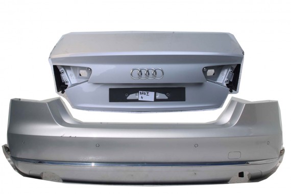 AUDI A8 LX7W 4H D4 TYŁ ZDERZAK tylny + KLAPA BAGAŻNIKA D4 4H0 2010-14 Kolor: P5P5 biały 4H0807511 4H0807521 4H0827023B 4H0827023