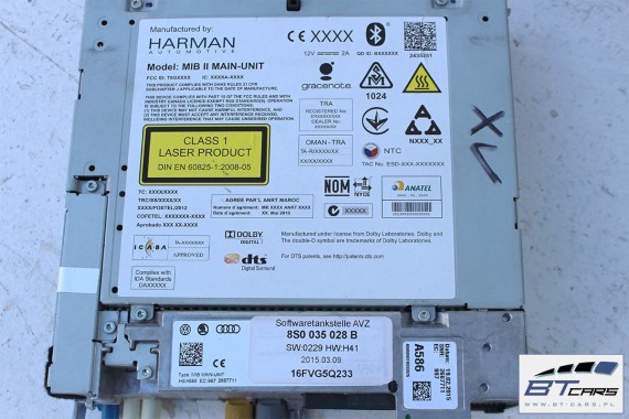 AUDI TT CZYTNIK MMI MULTIMEDIA SD 8S0035028B NAVI DVD MIB 3G+ 8S0 035 028 8S0035028B 8S0035028B 8S0035028B 8S0035028B 8S0035028