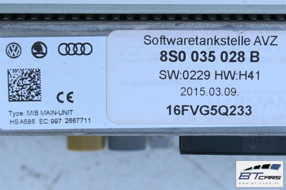 AUDI TT CZYTNIK MMI MULTIMEDIA SD 8S0035028B NAVI DVD MIB 3G+ 8S0 035 028 8S0035028B 8S0035028B 8S0035028B 8S0035028B 8S0035028