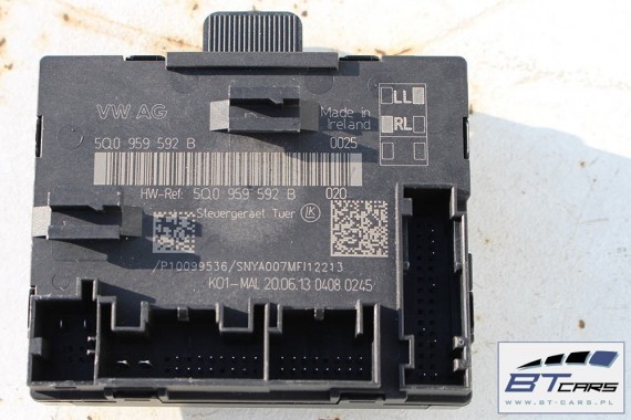 AUDI A3 VW GOLF 7 MODUŁ STEROWNIK DRZWI 5Q0959592B 5Q0959593B 5Q0959595B 5Q0 959 592 B 5Q0959592 5Q0959593 5Q0959595 5Q0959592