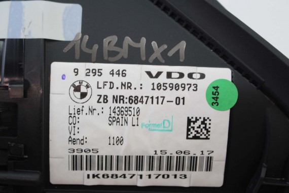 BMW X1 F48 ZEGAR 9295446 6847117 2 F45 F46 62109295446 Prędkościomierz serii 2 F45 F46 HUD 62105A03E63 62106834488 62106843092
