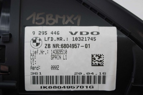 BMW X1 F48 ZEGAR 9295446 6847117 2 F45 F46 62109295446 Prędkościomierz serii 2 F45 F46 HUD 62105A03E63 62106834488 62106843092