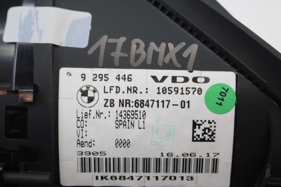 BMW X1 F48 ZEGAR 9295446 6847117 2 F45 F46 62109295446 Prędkościomierz serii 2 F45 F46 HUD 62105A03E63 62106834488 62106843092