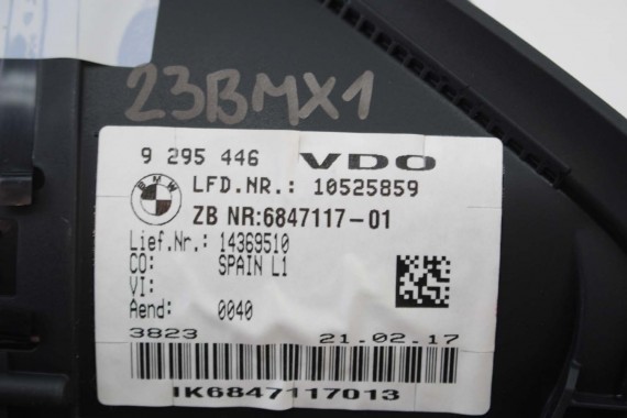 BMW X1 F48 ZEGAR 9295446 6847117 2 F45 F46 62109295446 Prędkościomierz serii 2 F45 F46 HUD 62105A03E63 62106834488 62106843092