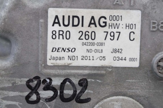 AUDI A8 Q5 POMPA SPRĘŻARKA KLIMATYZACJI 8R0260797C kompresor klimy Hybrid 2.0 TFSi hybryda 8R 8R0260797D 8R0 260 797 8R0260797C