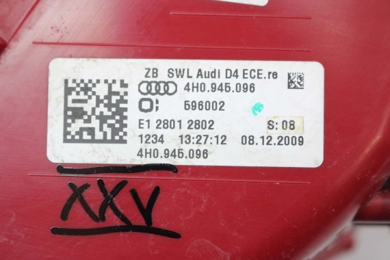 AUDI A8 S8 LAMPY LED TYŁ 4H0945093 4H0945094 4H0945095 4H0945096 lampa tylna D4 4H0 945 093 4H0945093 4H0945094 4H0945095
