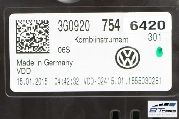 VW PASSAT B8 ZEGARY LICZNIKI HYBRYDA 3G0920754 3G0 920 754 ZEGAR LICZNIK HYBRYDOWY WYŚWIETLACZ WIELOFUNKCYJNY COLOUR ACC