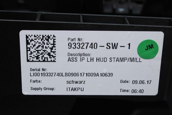 BMW X1 X2 F48 F39 KONSOLA PULPIT DESKA ROZDZIELCZA KOKPIT PULPIT 9332740 czarna 2566133 9332740 9332740 9332740 9332740 9332740