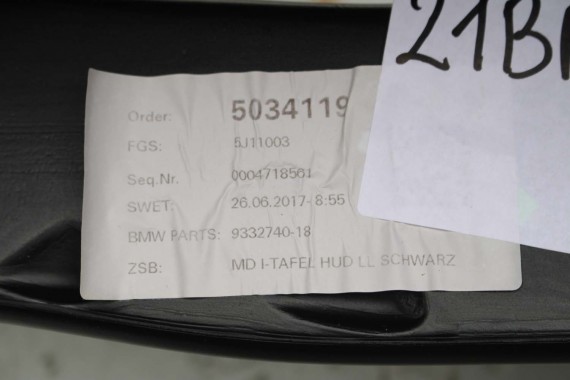 BMW X1 X2 F48 F39 KONSOLA PULPIT DESKA ROZDZIELCZA KOKPIT PULPIT 9332740 czarna 2566133 9332740 9332740 9332740 9332740 9332740