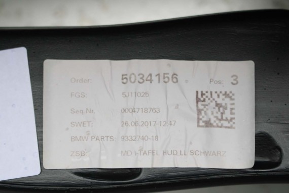 BMW X1 X2 F48 F39 KONSOLA PULPIT DESKA ROZDZIELCZA KOKPIT PULPIT 9332740 czarna 2566133 9332740 9332740 9332740 9332740 9332740