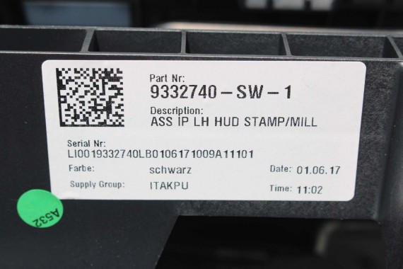 BMW X1 X2 F48 F39 KONSOLA PULPIT DESKA ROZDZIELCZA KOKPIT PULPIT 9332740 czarna 2566133 9332740 9332740 9332740 9332740 9332740