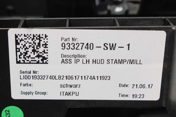 BMW X1 X2 F48 F39 KONSOLA PULPIT DESKA ROZDZIELCZA KOKPIT PULPIT 9332740 czarna 2566133 9332740 9332740 9332740 9332740 9332740