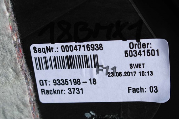 BMW X1 F48 TUNEL 9335198 ŚRODKOWY kolor czarny 52209335198 51169335198 9335198 9335198 9335198 9335198 9335198 9335198 9335198