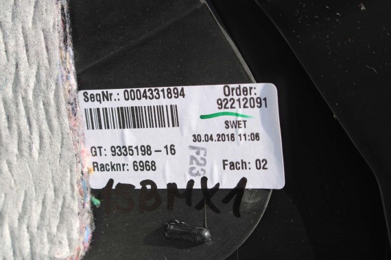 BMW X1 F48 TUNEL 9335198 ŚRODKOWY kolor czarny 52209335198 51169335198 9335198 9335198 9335198 9335198 9335198 9335198 9335198