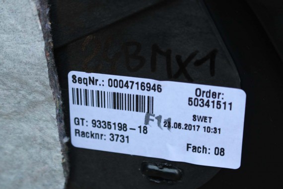 BMW X1 F48 TUNEL 9335198 ŚRODKOWY kolor czarny 52209335198 51169335198 9335198 9335198 9335198 9335198 9335198 9335198 9335198