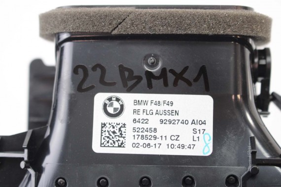 BMW X1 F48 KRATKI WLOTY POWIETRZA KONSOLI 9292739 9292741 64229292740 9332485 kratka wlot nawiewu X2 F39 9332456 64229292739