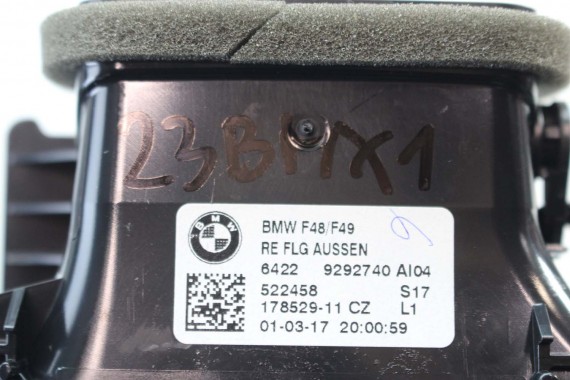 BMW X1 F48 KRATKI WLOTY POWIETRZA KONSOLI 9292739 9292741 64229292740 9332485 kratka wlot nawiewu X2 F39 9332456 64229292739