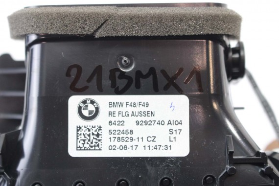 BMW X1 F48 KRATKI WLOTY POWIETRZA KONSOLI 9292739 9292741 64229292740 9332485 kratka wlot nawiewu X2 F39 9332456 64229292739