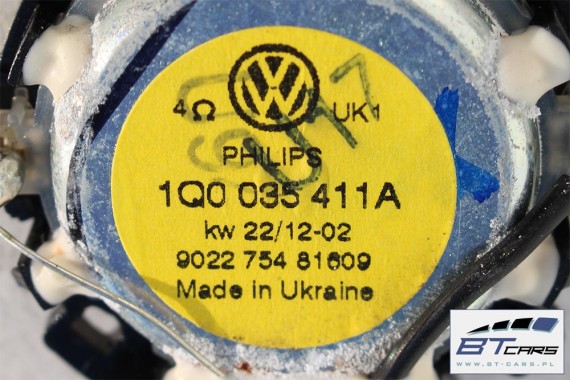 VW EOS, EOS FL GŁOŚNIKI NAGŁOŚNIENIE KOMPLET 1Q 1Q0035454 1Q0035454A 1Q0035411 1Q0035411A ZESTAW GŁOŚNIKÓW