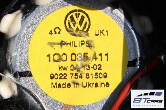 VW EOS, EOS FL GŁOŚNIKI NAGŁOŚNIENIE KOMPLET 1Q 1Q0035454 1Q0035454A 1Q0035411 1Q0035411A ZESTAW GŁOŚNIKÓW