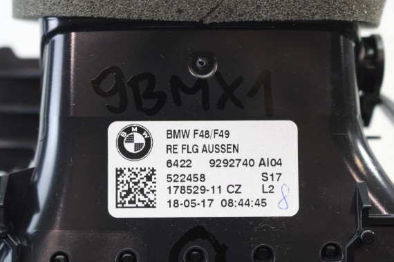 BMW X1 F48 KRATKI WLOTY POWIETRZA KONSOLI 9292739 9292741 64229292740 9332485 kratka wlot nawiewu X2 F39 9332456 64229292739