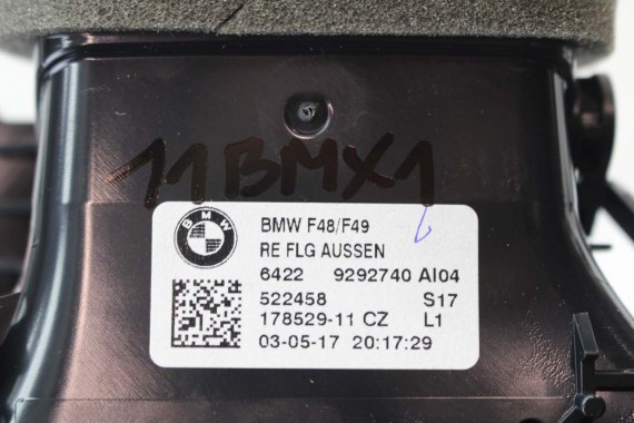 BMW X1 F48 KRATKI WLOTY POWIETRZA KONSOLI 9292739 9292741 64229292740 9332485 kratka wlot nawiewu X2 F39 9332456 64229292739