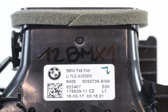 BMW X1 F48 KRATKI WLOTY POWIETRZA KONSOLI 9292739 9292741 64229292740 9332485 kratka wlot nawiewu X2 F39 9332456 64229292739