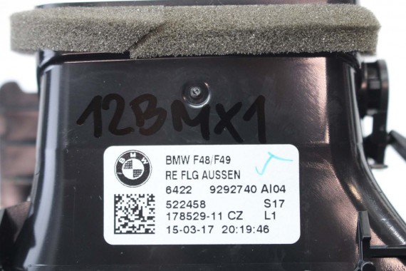 BMW X1 F48 KRATKI WLOTY POWIETRZA KONSOLI 9292739 9292741 64229292740 9332485 kratka wlot nawiewu X2 F39 9332456 64229292739