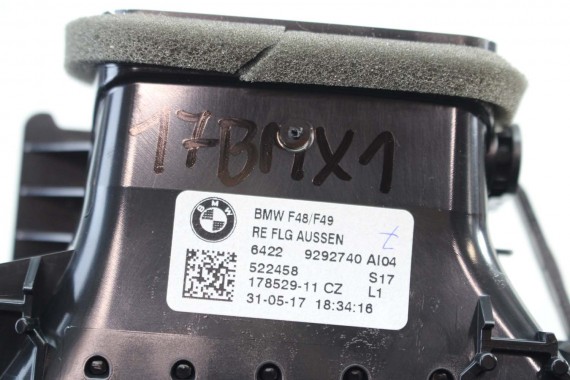 BMW X1 F48 KRATKI WLOTY POWIETRZA KONSOLI 9292739 9292741 64229292740 9332485 kratka wlot nawiewu X2 F39 9332456 64229292739